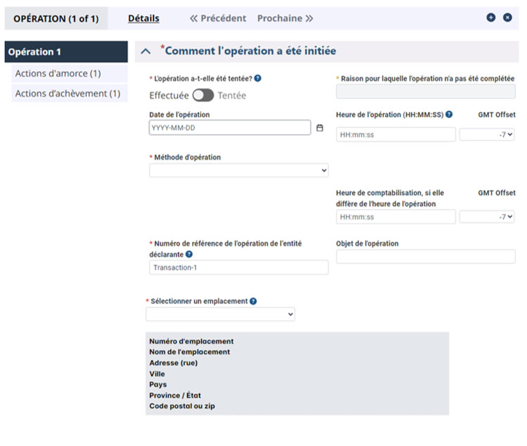 Liste de contacts affichant l’ID 100085, rôle ‘Informations de contact,’ nom ‘BUILDER, BOB,’ email, statut ‘Inactif,’ et icônes de visualisation/reactivation.