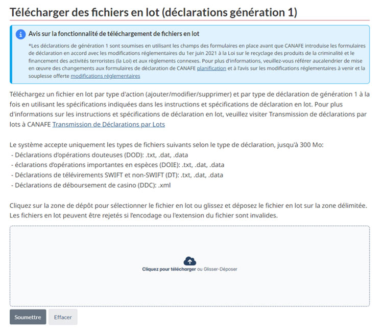 Page de la DOD à CANAFE montrant la section « Titulaires du compte » avec les options pour sélectionner, modifier et créer un sujet.