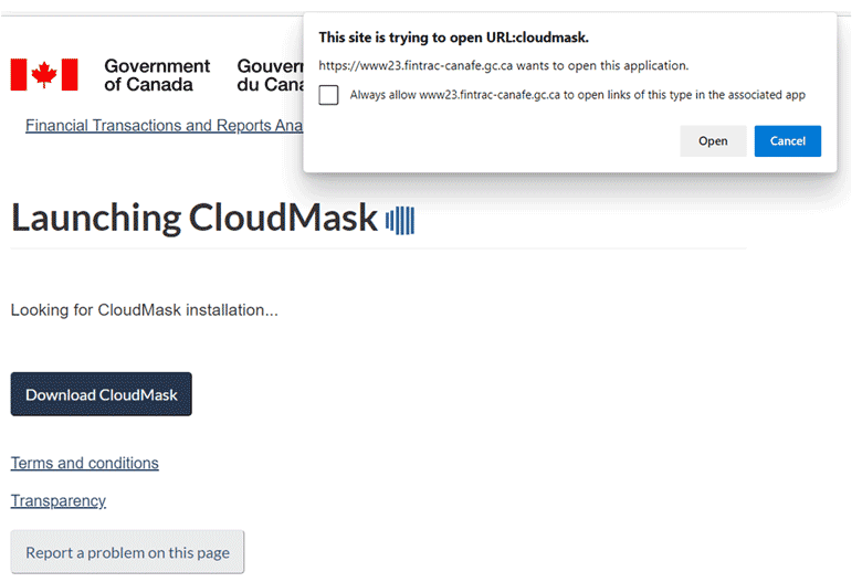 Figure 3 – Downloading CloudMask